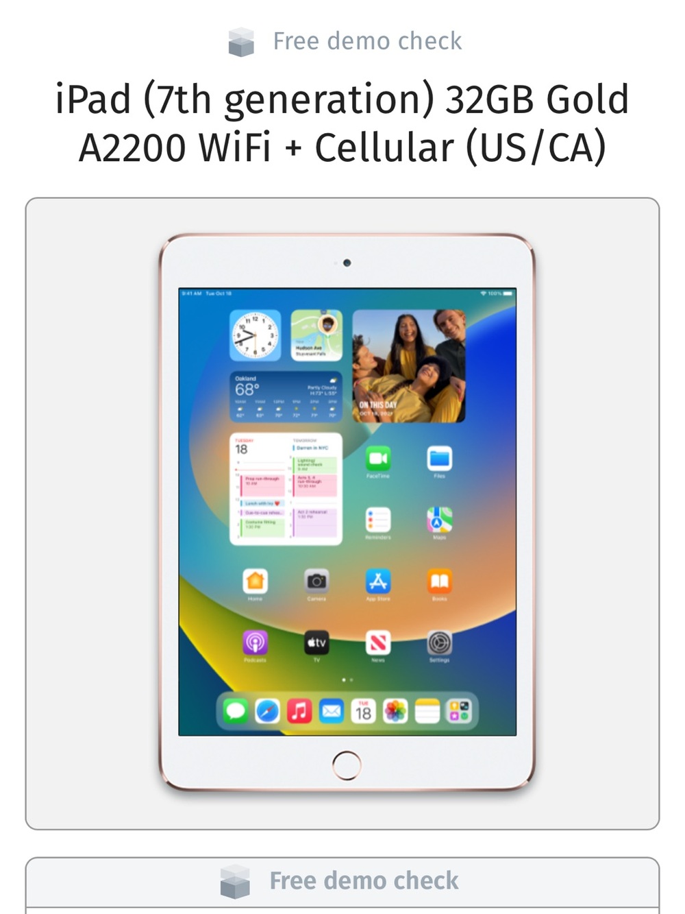 Apple iPad Tablet 7th Gen Wifi Cellular A2200 32GB Rose Gold W/ Case + Cables - Picture 14 of 16
